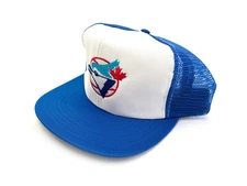 Toronto Blue Jays Trucker Hat Snapback Baseball MLB Mesh Blue Wht Deadstock M/L