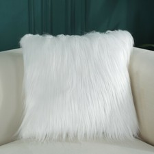 HIGH QUALITY PREMIUM LONG FUR SUPER SUPER SOFT LUXURY CUSHION COVERS 18 x 18 "