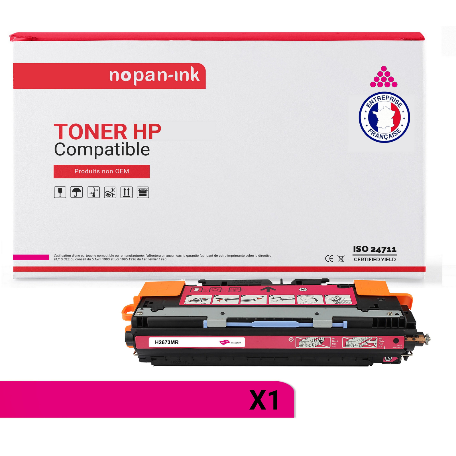 Toner magenta Q2673A 309A compatible HP pour éviter les tirages ternes
