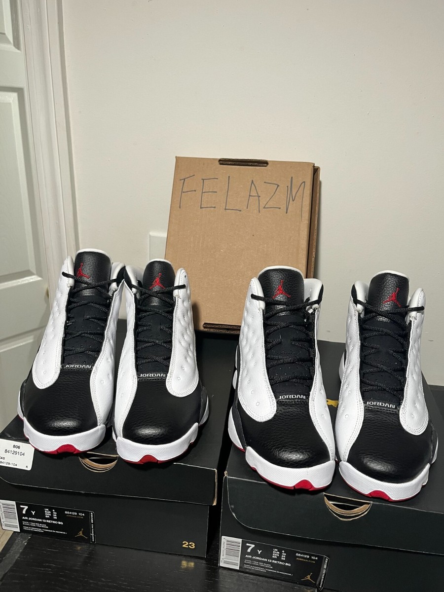 2018 Air Jordan Retro XIII 13 He Got Game GS White Black Red  display picture 1