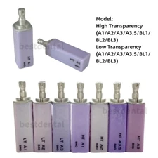 CAD CAM Dental Glass Ceramic Lithium Dislicate Block Cerec HT LT B40 Blocks