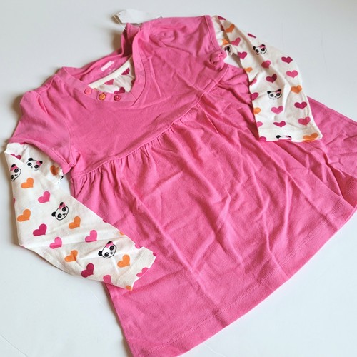 Gymboree sz 4 Panda Academy Double Sleeve Top pink Tee NWT Vintage - Picture 2 of 3