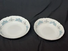 Mikasa - Pompadour Blue 9354 Japan Service Bowls 9”Dia Set Of 2