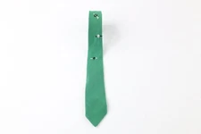 Vintage 50s 60s Boys Irish Clover Knit Skinny Neck Tie Dress Tie Wedding Green