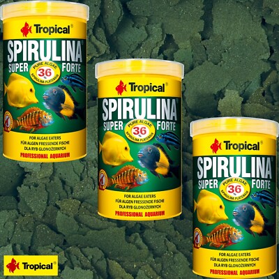 Tropical SPIRULINA SUPER FORTE 36% FLAKES 3x 1000ml (3x 1L)