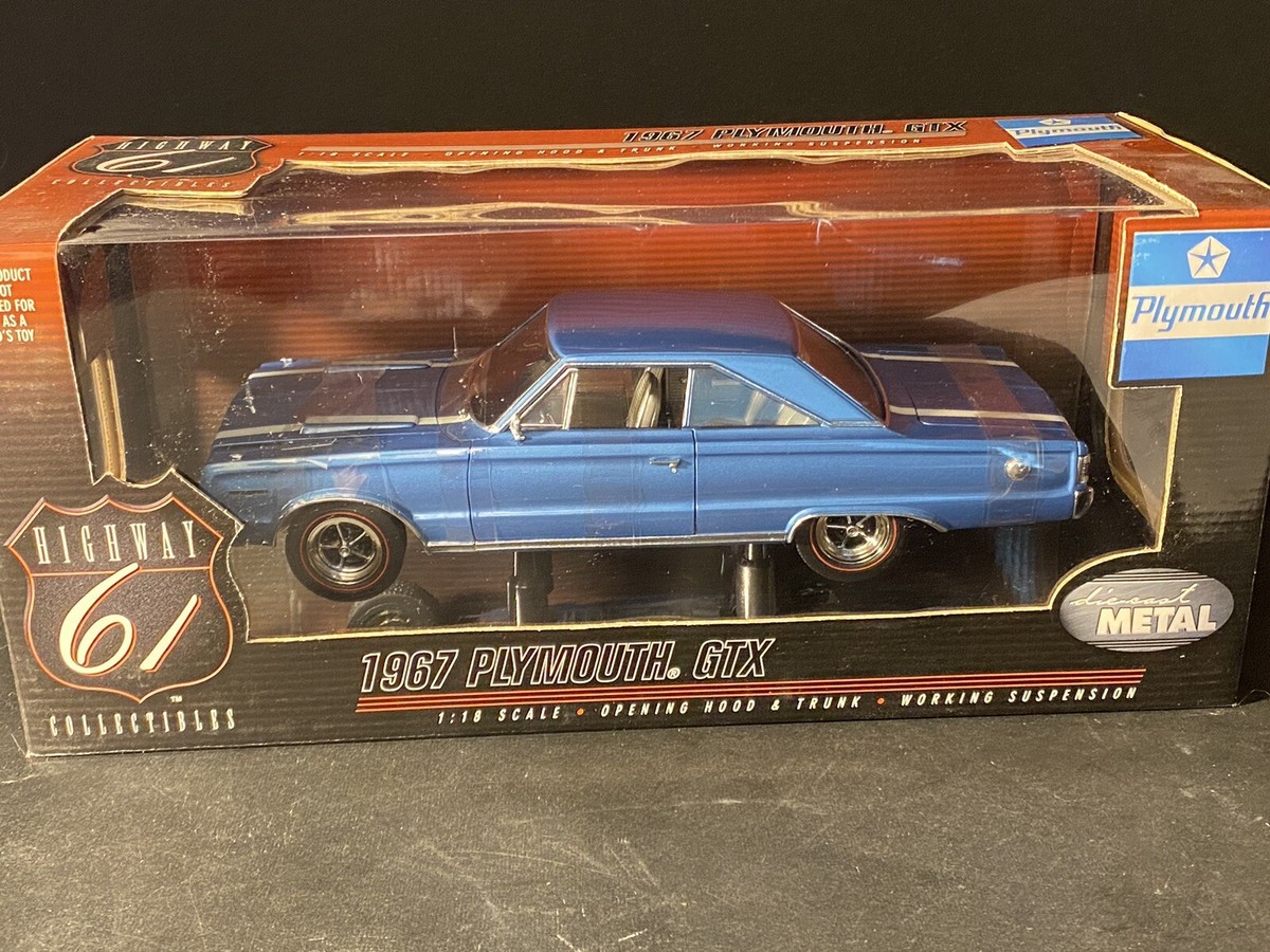 Highway 61 1967 Plymouth GTX 1/18 Diecast Blue | eBay
