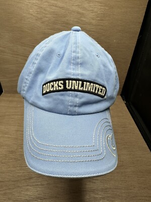 Ducks Unlimited Baseball Dad Hat Light Blue Adjustable Cap Small Logo Hunt 