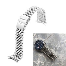 20mm Solid Jubilee Curved Steel Watch Band For Citizen BN-0150 BN-0151 Bracelet