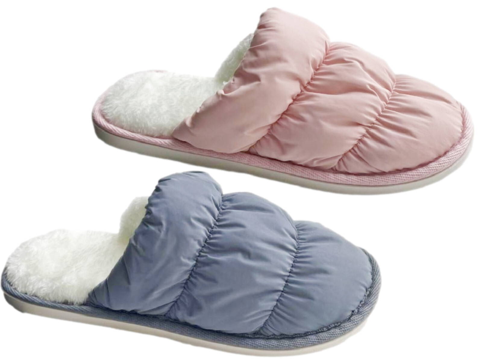 SAOLA Pantofole donna trapuntate imbottite morbide piumone calde accoglienti mules invernali suola esterna
