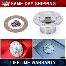 Billet Aluminum Aircraft Style Hotrod Ratrod Gas Fuel Filler Cap Flush Mount PQY