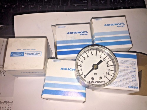 5 piezas, calibre Ashcroft 15 PSI, 0/15 PSI, MONTAJE POSTERIOR 1/8 NPT - Imagen 3 de 3