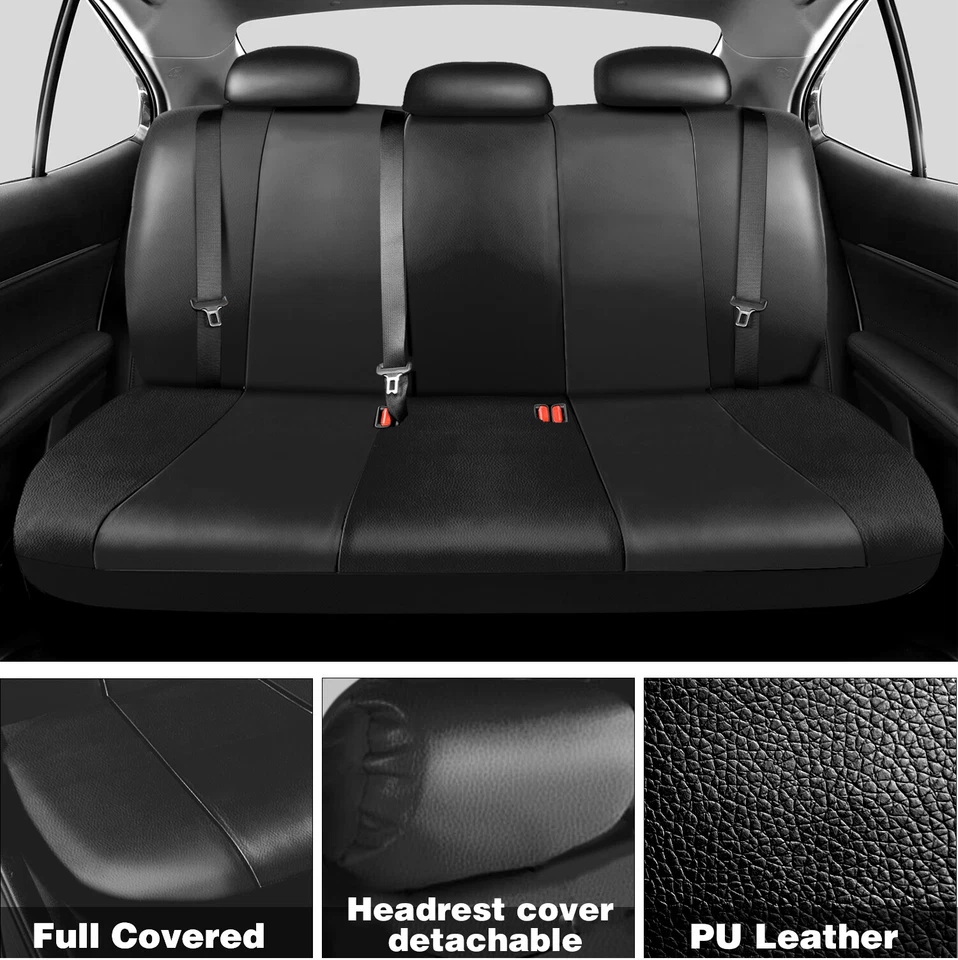 Diamond Leather 5 Seats Cover Auto Seat Covers Full Set For Nissan Bling Women - Image 4 of 4