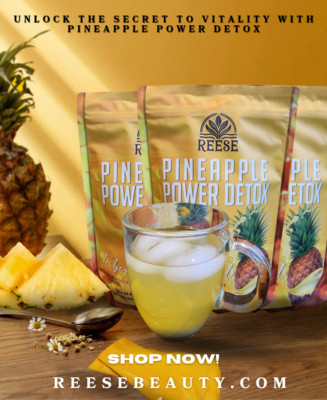 Pineapple Detox Drink - Papaya Leaf, Psyllium Husk, Acidophilus - Energy, Digest