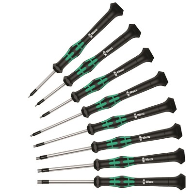 Wera 2054/8 Micro Precision Hex Screwdriver Set 8 Pieces SAE 05345274001
