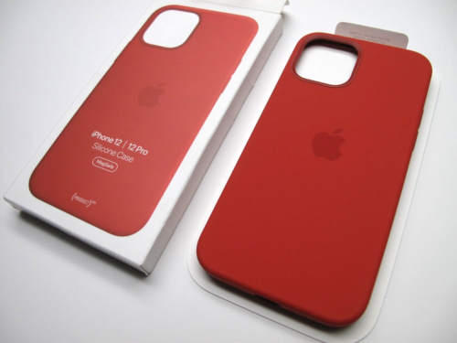 OEM Apple Silicone Case with MagSafe for iPhone 12/12 Pro (MHL63ZM/A) - Red - 第 1/3 張圖片