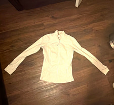 Lululemon Women's White Define Jacket Size 8 Zipped Pockets