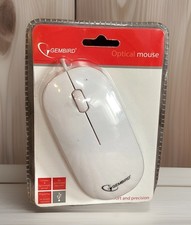 GEMBIRD Optical Precision Mouse BNIP White 3 Button USB Wired Plug & Play Sealed