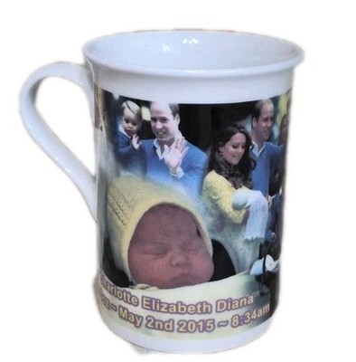 Princess Charlott Elizabeth Diana Lane Fine China 8oz Collage Royalty Mug 2015 