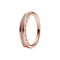Pandora Ring Signature I-D Pavé 14K Rosé Vergoldet 182283C01