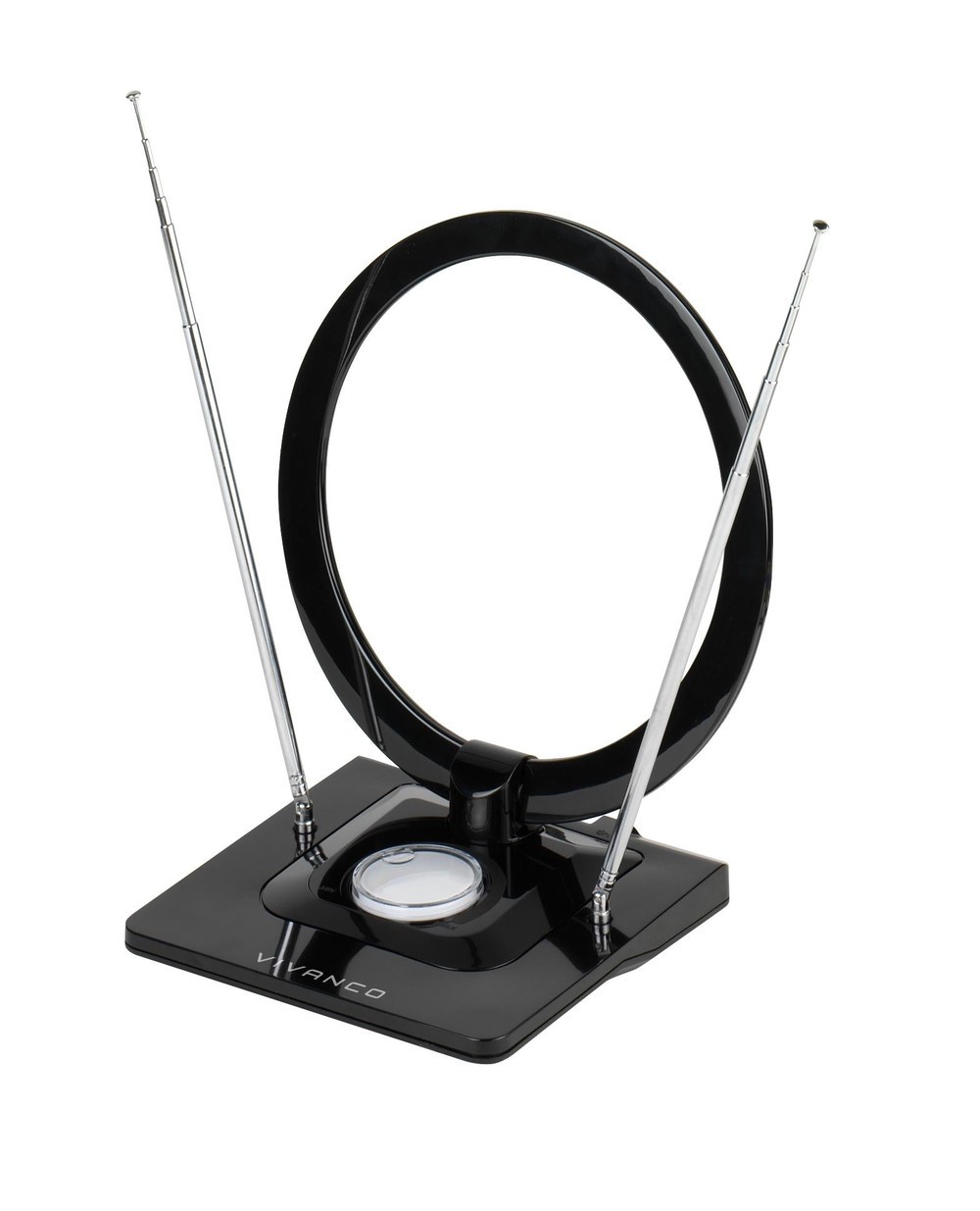 VIVANCO Full-HD-Zimmerantenne mit Ringdesign, LTE-Filter, 2 m Kabel #18271100
