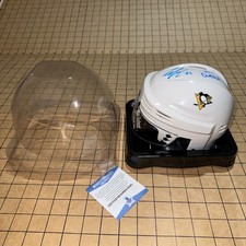 Samuel Poulin 21st Overall Signed Pittsburgh Penguins Mini Helmet Beckett COA