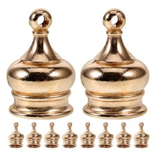 10Pcs Lamp Finials Perforated Decorative Nut Knob Lamp Shade Metal Finials