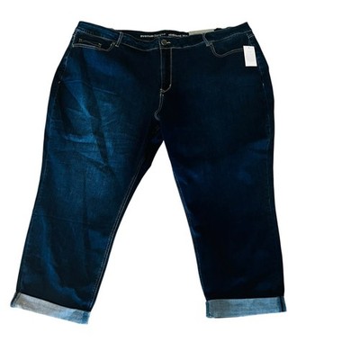 Avenue High Rise Girlfriend Cuff Hem Jeans Size 32 NWT