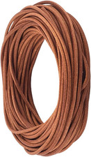 10.94 Yards 2MM Genuine Leather Cord for Crafts Light Brown Round Thin Cowhide R