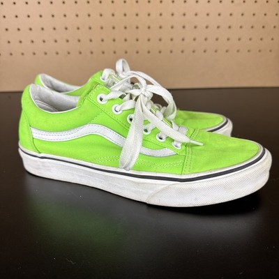 Vans Old Skool in Neon Green Gecko, Canvas Sneaker, Unisex M6 W 7.5