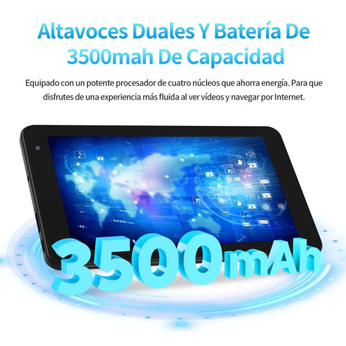 Tablet 7 Inch 32 GB Android 11 QuadCore HD Dual Camera WiFi PU Case bundle - Picture 6 of 15