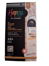 Happy Planner 2025-2026 Simple Joys Value Pack Planner Stickers  484 Pcs
