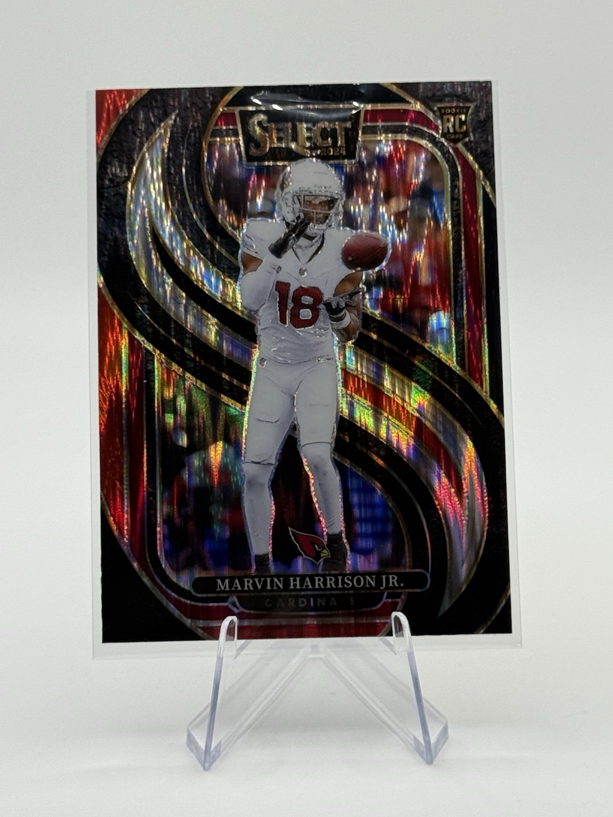 2024 Panini Select Black & Red Shock Marvin Harrison Jr. RC #115