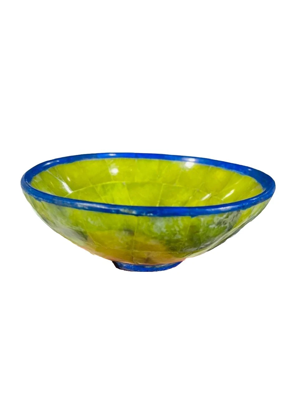 Serpentine Lapis Lazuli Mix Bowl Handmade 4inch Royal Blue Natural Stone AAA