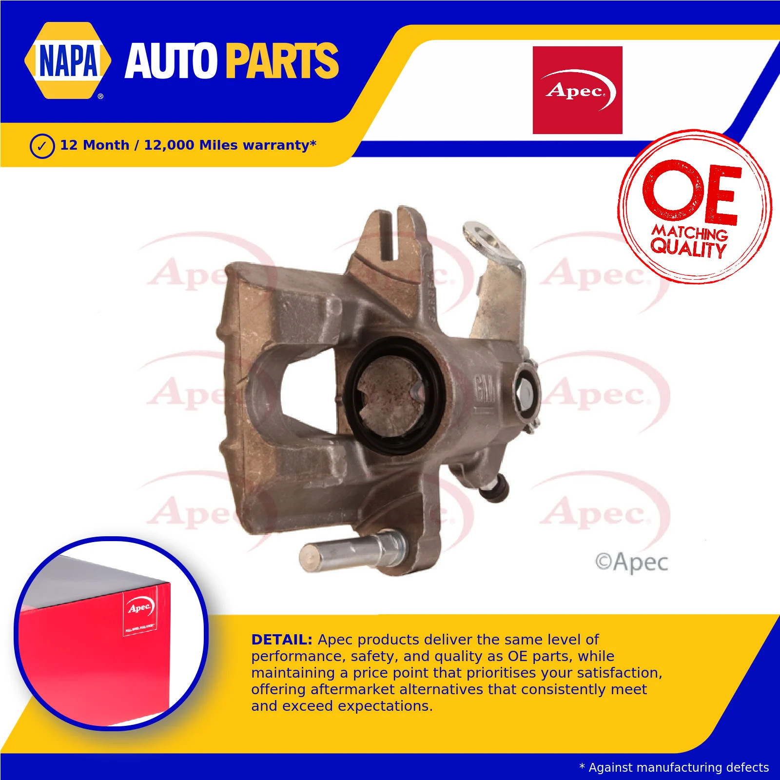Brake Caliper Rear Left LCA200 Apec 9118112 9196454 542298 542306 5542003 New