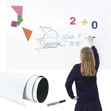 MAGJOY PREMIUM IRON LAYER STICKER TO MAGNET WHITE BOARD - WHITE, 47 X 70