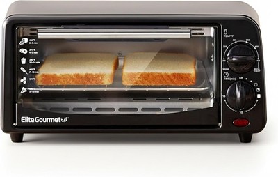 Elite Gourmet ETO236 Personal Compact 2 Slice Countertop Toaster Oven BRAND NEW