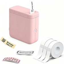 Wireless Label Maker Machine Thermal Label Printer with 3 Tapes School Office