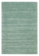 Traditional Turquoise 6'6" x 9'5" Hand loomed Oriental Carpet Wool Area Rug