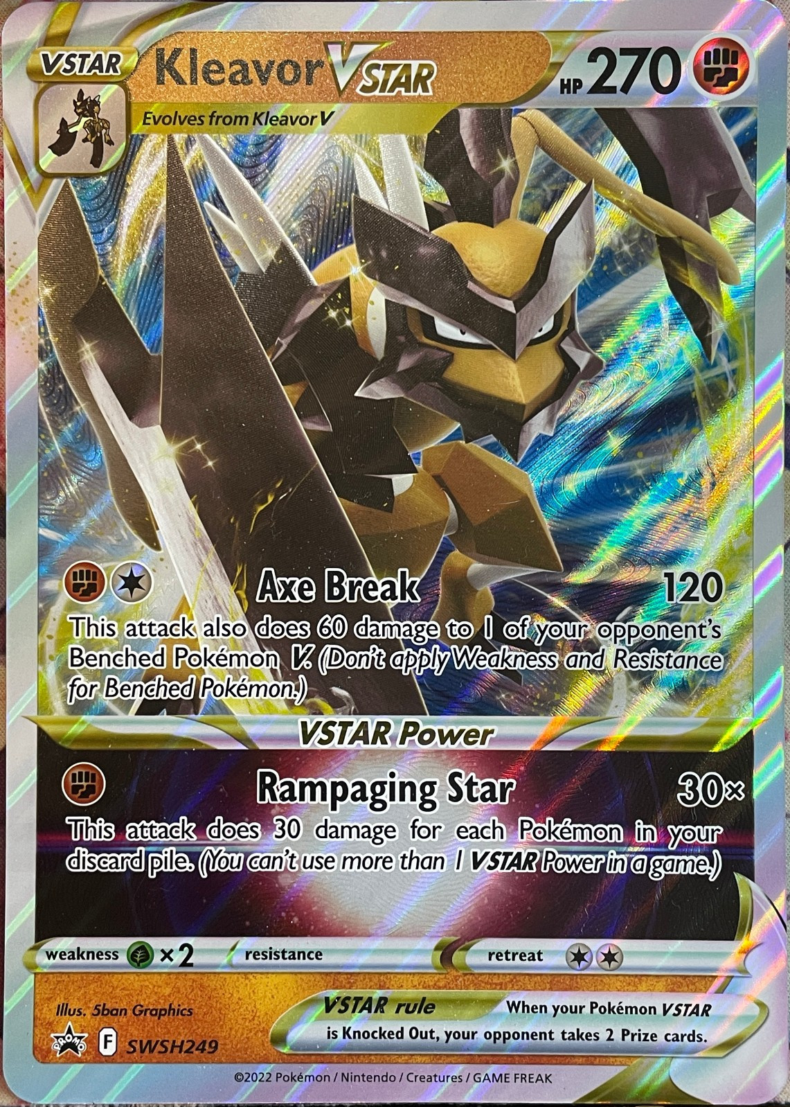 Kleavor VSTAR Black Star Promo *Jumbo Card* - SWSH249 -  Pokemon 2022
