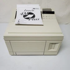 HP LaserJet 4M Plus Black & White Printer 13.6K Pages Vintage NO TONER LOW USE