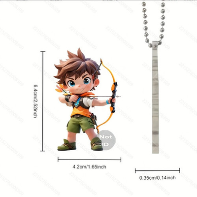 #ad 8cm Acrylic flat facing cat gun car pendant dog riding motorcycle backpack $7.02