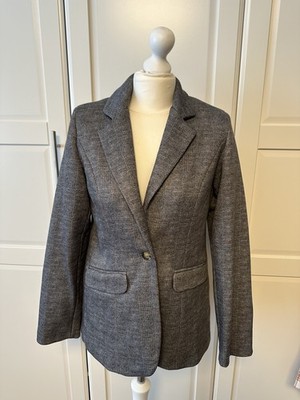 Mode von Heine Damen Blazer Jerseyblazer Anzugjacke grau graphit Gr. 40 NEU