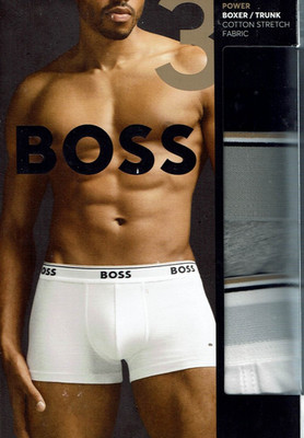 BOSS short leg boxer shorts set of 3, black/grey/white size M (5) bundle 50