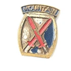 WW2 US Army Military 10th Mountain Infantry Division Italian Made Pin Insignia