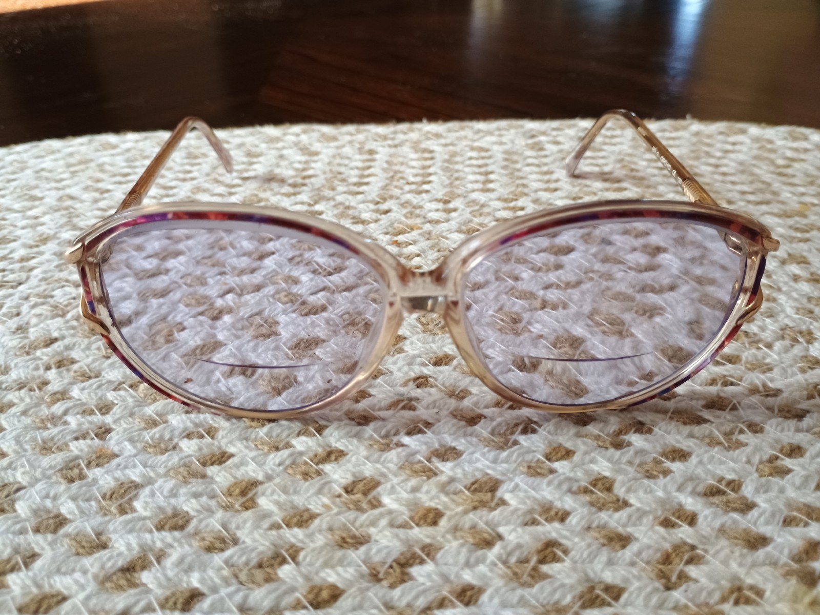 handmade Large Plastic Frames Only Eyeglasses Blu… - image 2