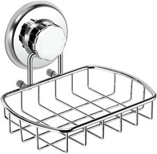 Suction Cup Soap Dish For Shower Wall Rustproof Stainless Steel Shower Chrome