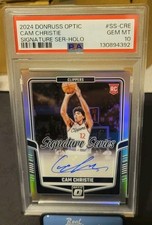 2024-25 Optic Cam Christie Auto PSA 10 Signature Series Prizm Holo Clippers 
