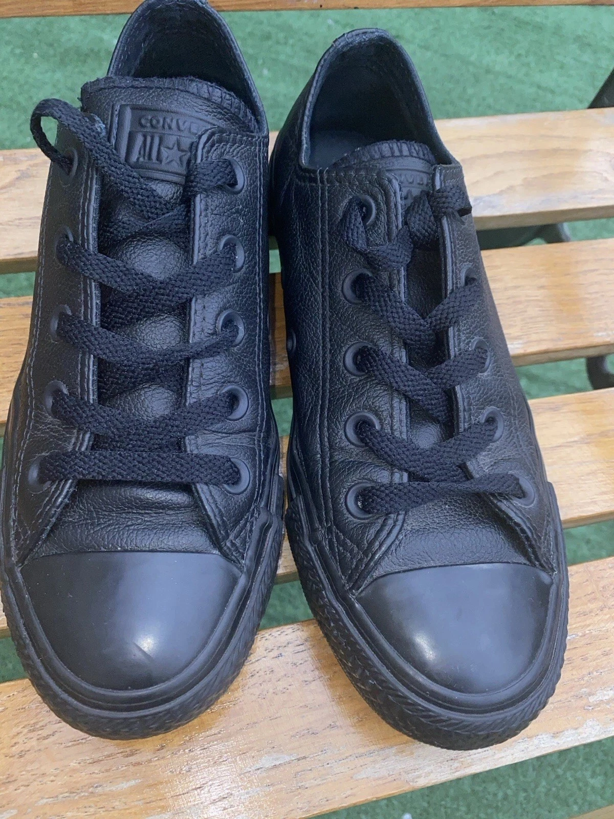 Scarpe da ginnastica Converse All Star in pelle nera UK 4 135253C