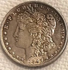 1897 P Morgan Beautiful AU/BU bright  & shiny coin, free shipping Sigma tested++