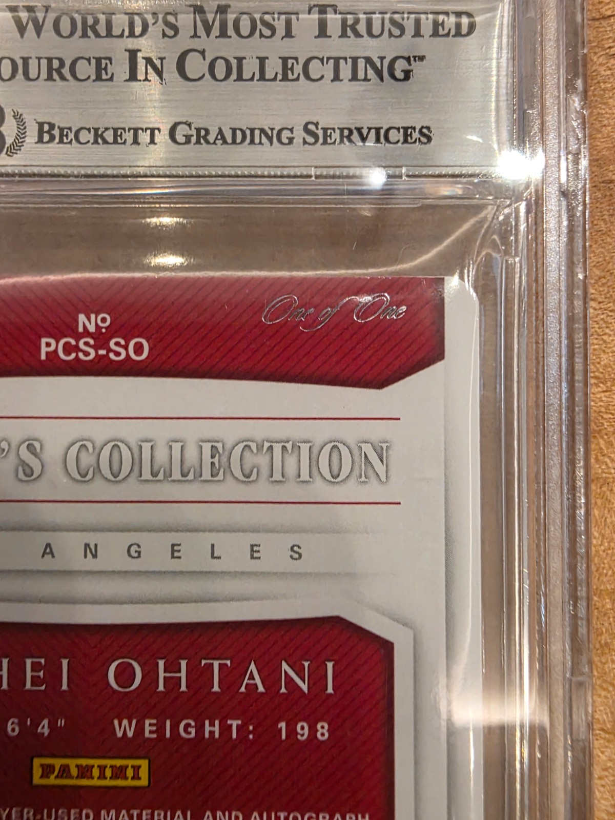 2018 National Treasures RC Shohei Ohtani (4 colors) Patch Auto 1/1 BGS 6/10 view 4